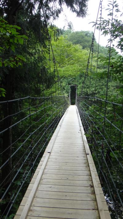 付知峡の不動滝への散策路