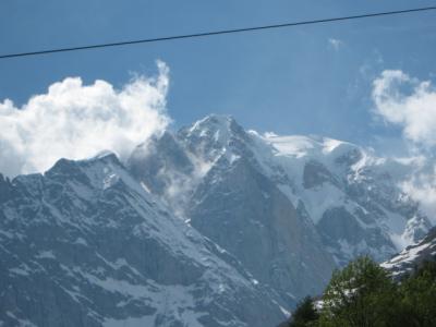 イタリア側のラ・パリュから望むモンテビアンコ（ミンブラン）