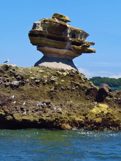 奥松島-3　水島･仁王島・鐘島・毘沙門島を見て帰港 　☆1時間40分の船旅