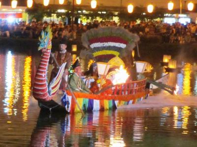 中秋の名月に管弦船が浮かぶ猿沢池　＜采女祭　2013＞