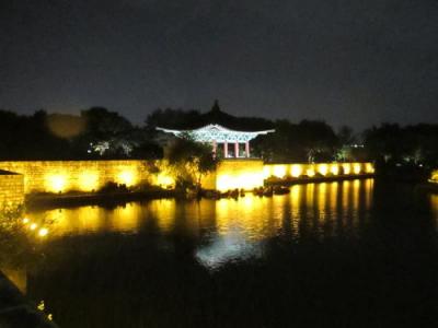 慶州の慶州臨海殿址・雁鴨池・２・夜景
