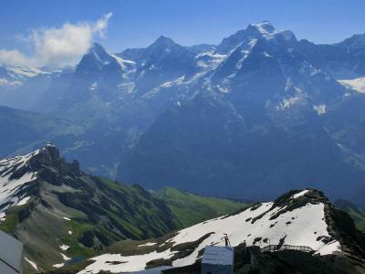 スイスハイキング２０１３・動画（００７の撮影地・シルトホルン展望台の絶景）