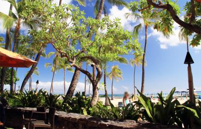 ☆2013夏休みハワイの旅 Vol.6(4日目後半)−ブルーハワイ発祥の地ヒルトン・ハワイアン・ビレッジ内レストラン「トロピックス・バー&グリル」での昼食と日系ステーキ・レストラン「紅花」でのディナー編−