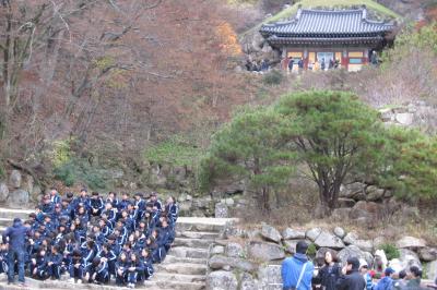 2011秋、韓国旅行記24(19/35)：慶州、石窟庵、寿光殿、横文字の寄進瓦、石窟庵の残材