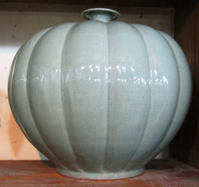 2011秋、韓国旅行記24(32/35：補遺1)：慶州・青磁作品(1/3)：香炉、皿、壷、瓶