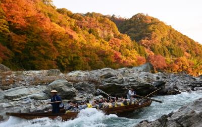 2013年　紅葉に染まる長瀞渓谷と月の石もみじ公園のライトアップ