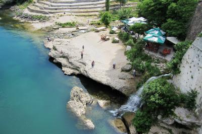 2012初夏、クロアチア等の東欧旅行(34/50)：6月24日(8)：モスタル、ネレトヴァ川、スタリ・モストとその周辺