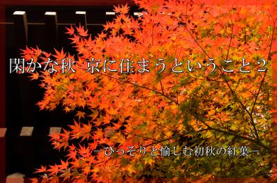 閑かな秋　京に住まうということ・・・2013秋［２］