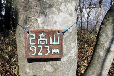 晩秋の湖北の山　　　己 高 山 (ｺﾀﾞｶﾐﾔﾏ) (922.6m) 　