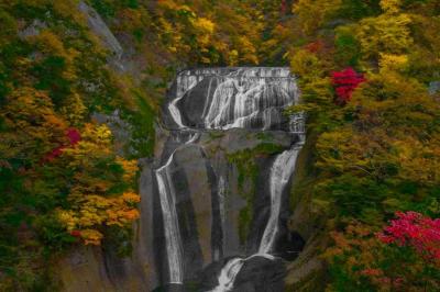 袋田の滝！紅葉