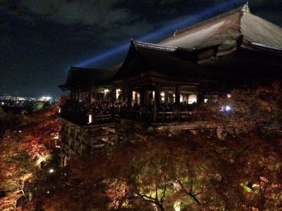 2013年秋の京都　清水寺ライトアップ