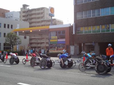 初めて観た国際車いすマラソン大会　in 大分