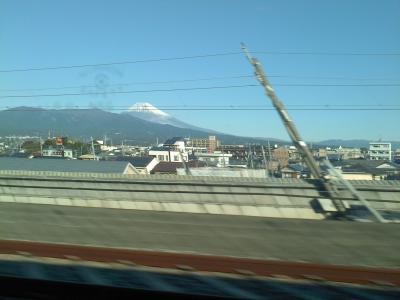 新幹線から撮影した富士山