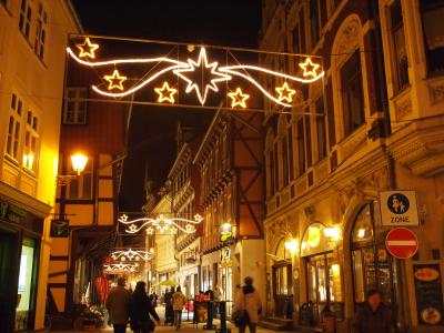 木骨組の街、クヴェトリンブルクのクリスマスマーケット