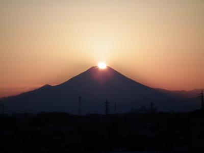 ２０１３年−２０１４年　家から見る富士山
