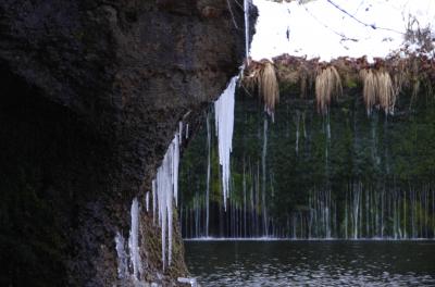 2014年1月　長野県　軽井沢　白糸の滝と氷幕