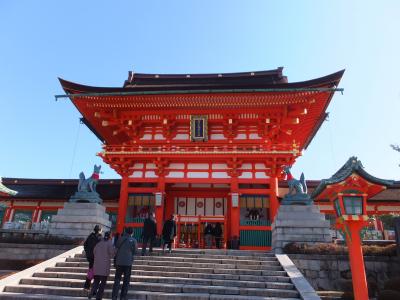 冬の京都　伏見稲荷と二条城から錦市場を歩いて散策