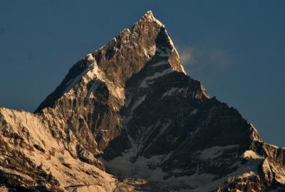 2014新春、ネパール旅行記(26/42)：1月25日(2)：ポカラ、サランコットの丘からの眺望、アンナプルナ連峰、ダウラギリ
