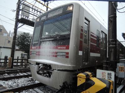 雪の中のランチ（散髪編）