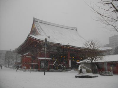 2014 雪化粧の浅草寺～♪Wie die Welt eines Bildes Hasui Kawase (in Asakusa)～♪