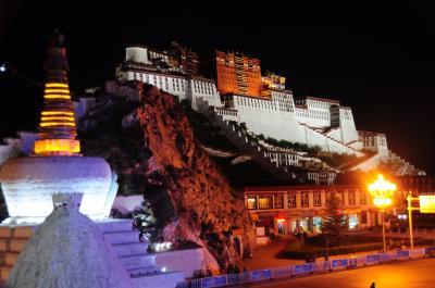 7days in Tibet11★ラサ★ポタラ宮見に夜のお散歩