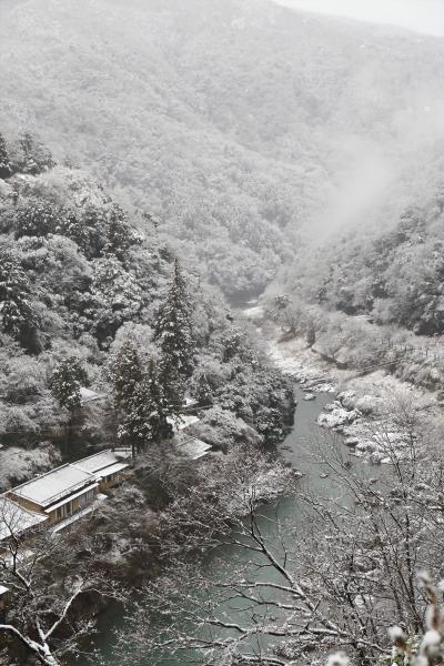 京都を歩く(187)　雪の京都へ　嵐山雪景色