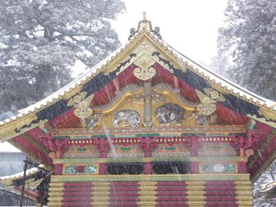 雪景色の東照宮