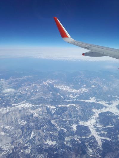 新千歳空港発宮城県の上空