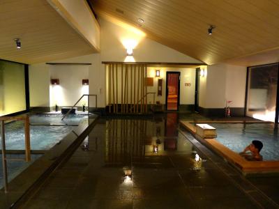 ０４．雪の中の箱根1泊　東急ハーヴェストクラブ箱根甲子園　最上階の温泉大浴場 やまなみの湯