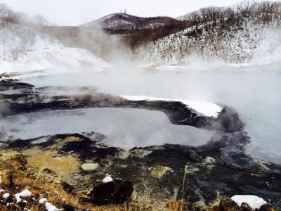 【2014.2*北海道】冬の北海道を堪能する長期出張！極寒の地獄谷から大湯沼を歩く登別温泉