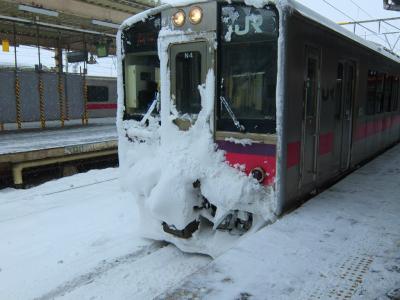 雪景色を見たくて青森へー１２　雪降る青森駅から帰宅の途に