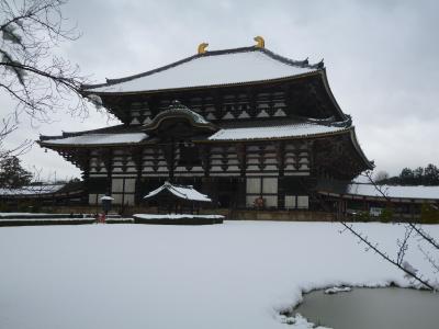 奈良公園　雪景色-2014