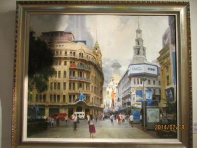 人民広場の上海城市計画展示館・歴史通り