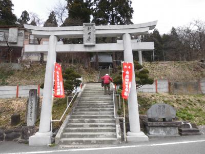 母と山寺散歩