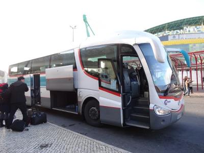 たび　ポルトガル　オビドスからリスボンまでバス移動