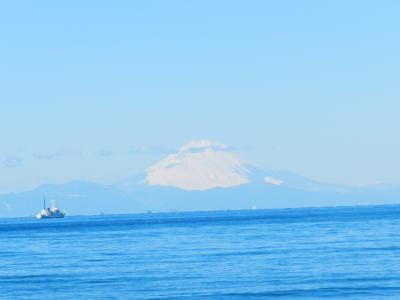 館山市・那古海岸から見えた富士山！◆2013年末・東京＆千葉の旅≪その９≫