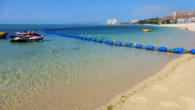 ＡＮＡの旅作利用で行く、ホテルモントレ沖縄 スパ＆リゾートに泊る、沖縄本島１泊２日旅【ホテルモントレ沖縄 スパ＆リゾート ホテル前の《タイガービーチ》散策編】（２０１４年４月）