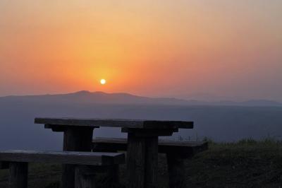 大観峰の夕陽　～　阿蘇　～　