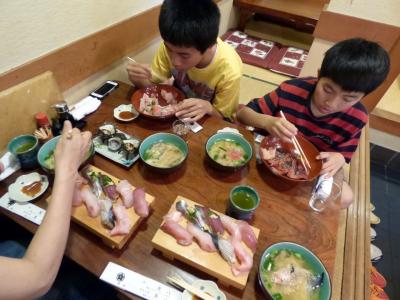 ０４．ＧＷ後半のホテルジャパン下田1泊　磯料理 魚八寿し（うおはちずし）の昼食
