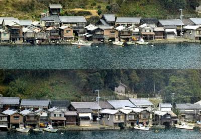 家族旅行2014冬；今年のテーマは牡蠣と蟹07舟屋の里・伊根遠望