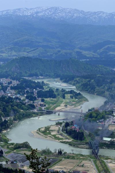 鉄道風景写真シリーズ　第2弾　”阿賀野川沿線を走る春の磐越西線とその風景”