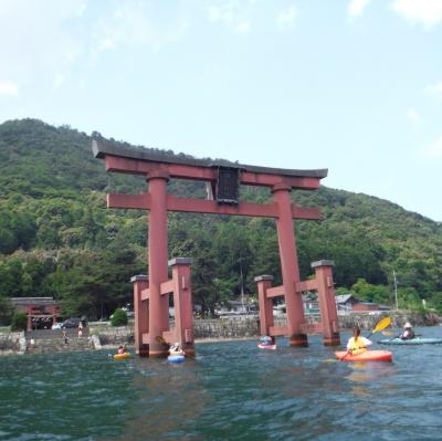 琵琶湖でカヌー体験！鳥居をくぐる！？