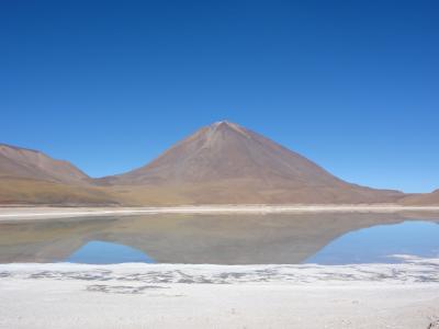 2014GWボリビア・チリの旅 ＜標高4000m アンデスの乾いた大地を駆け抜けるウユニ発サンペドロ・デ・アタカマ越えルート＞ ⑦ ツアー最終日 LAGUNA VERDE それは青から緑へと色を変える美しく有毒なラグーナ