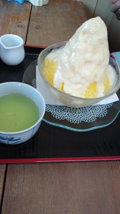 焼き豚卵飯とかき氷を食べに・・