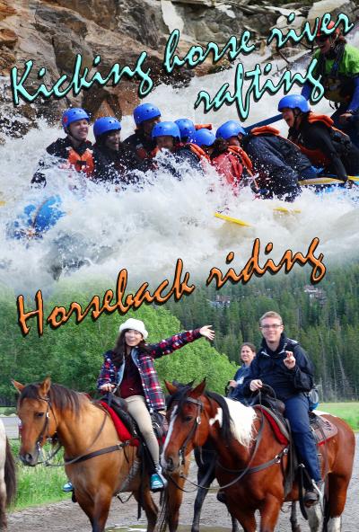 カナディアンロッキーで『ラフティング』・『乗馬』・『温泉 ( Banff Upper Hot Springs ) 』 ( カナダ西部家族旅06 )