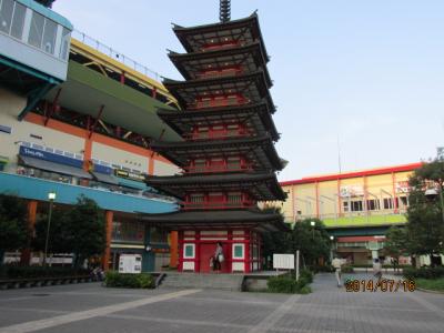 相模国分寺跡を往く。（５）街の中の朱塗りの塔。