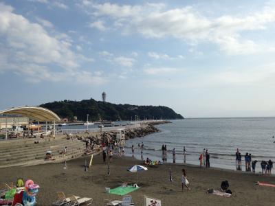 江ノ島海水浴＆しらす丼!!