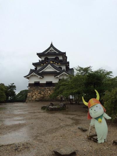 琵琶湖に浮かぶ「神の慈しむ島 竹生島」と彦根城
