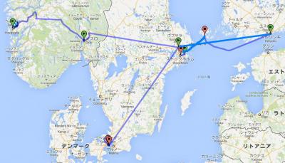 北欧に行ってみた/１/ツアー日程と移動ログとスカンジナビア航空