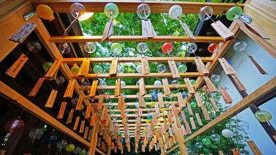 川越氷川神社の風鈴回廊（2014年8月）～昼と夜は別の顔